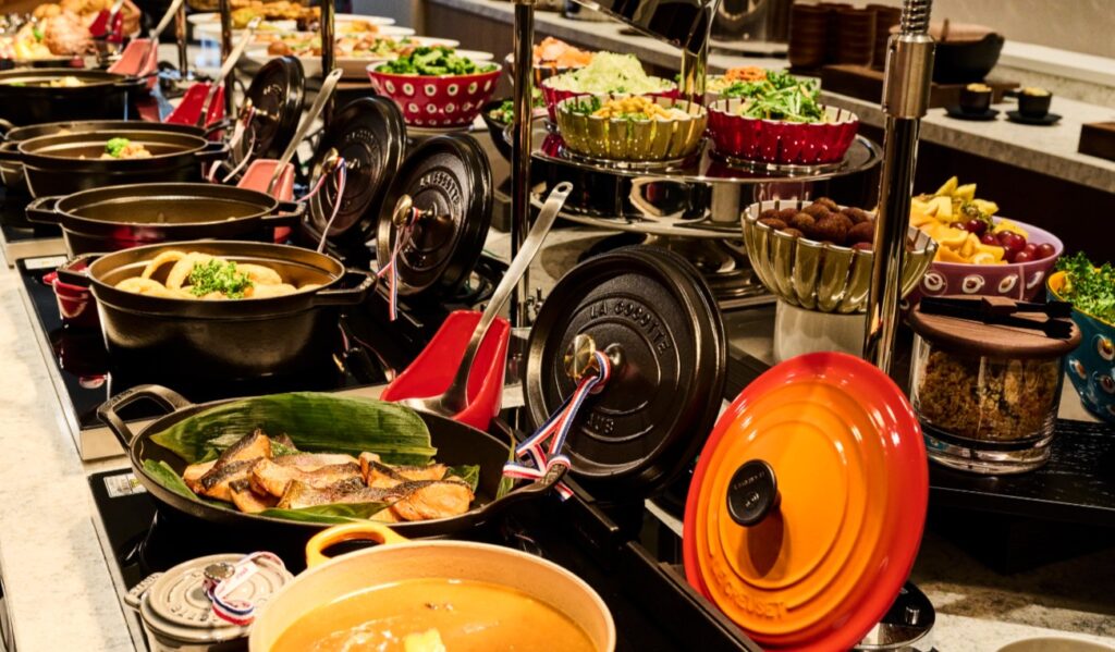 朝食ブッフェの一例