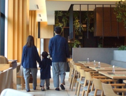 親子お揃いが嬉しい館内着