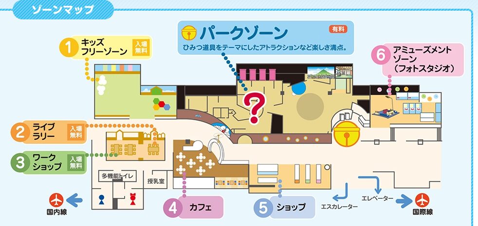 ドラえもんわくわくスカイパーク
ゾーンマップ