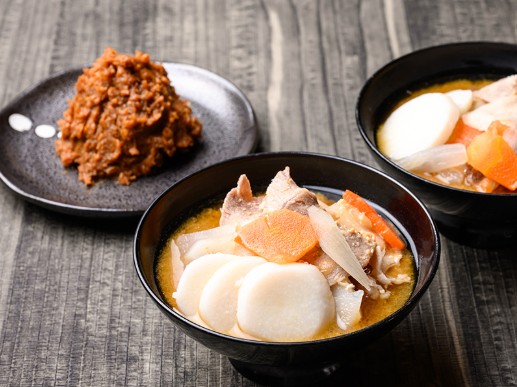 郷土料理の仙台芋煮風スープ