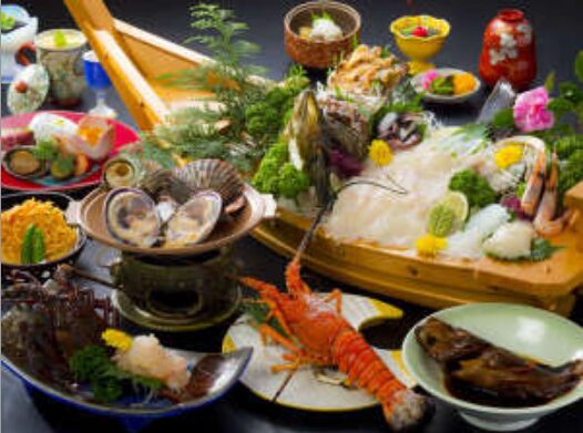 潮騒の宿 うえ久 料理一例