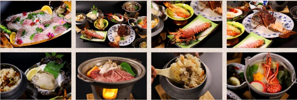 天然温泉と漁師の宿 浜栄 料理一例