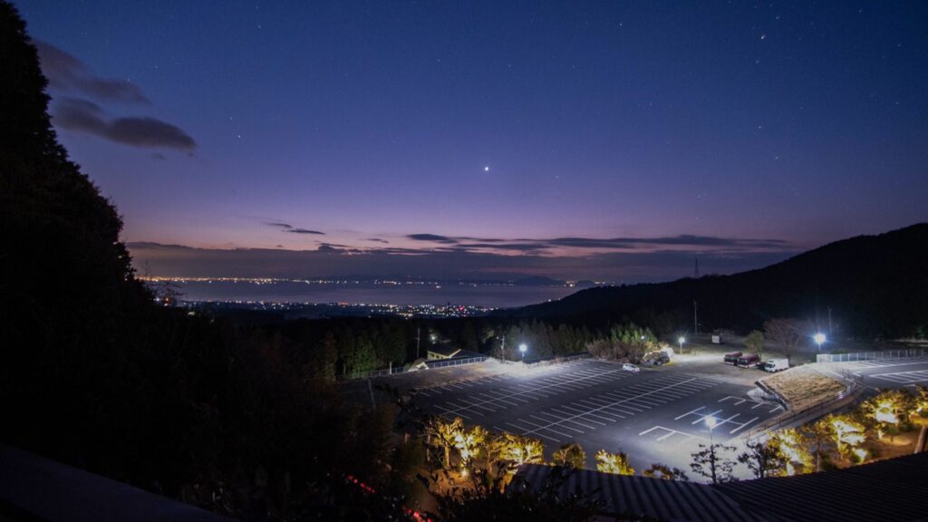 露天風呂からの夜景 雲仙みかどホテル