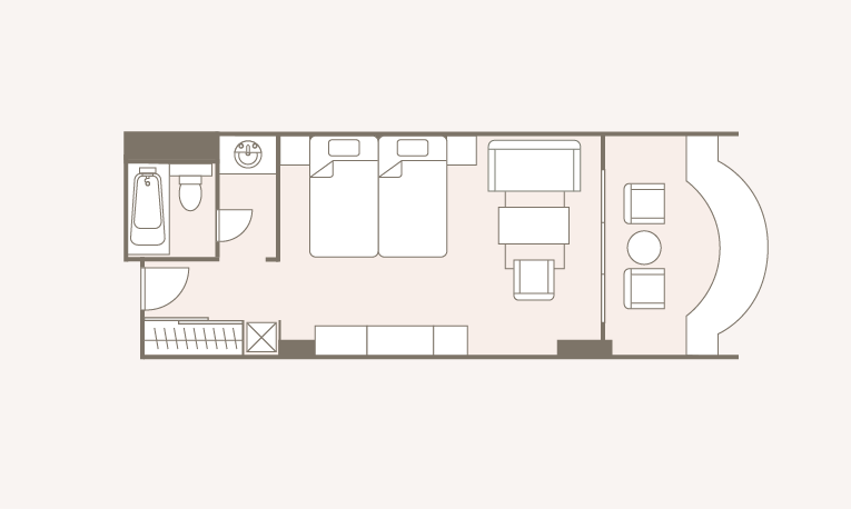 スタンダードハリウッドツインの間取り