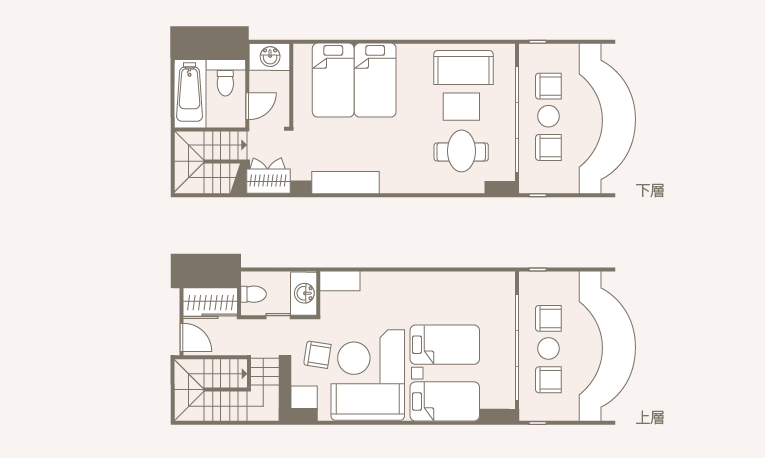 メゾネットAの間取り
