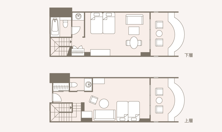 メゾネットBの間取り