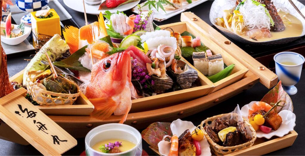 浜千鳥の湯海舟 食事 会席