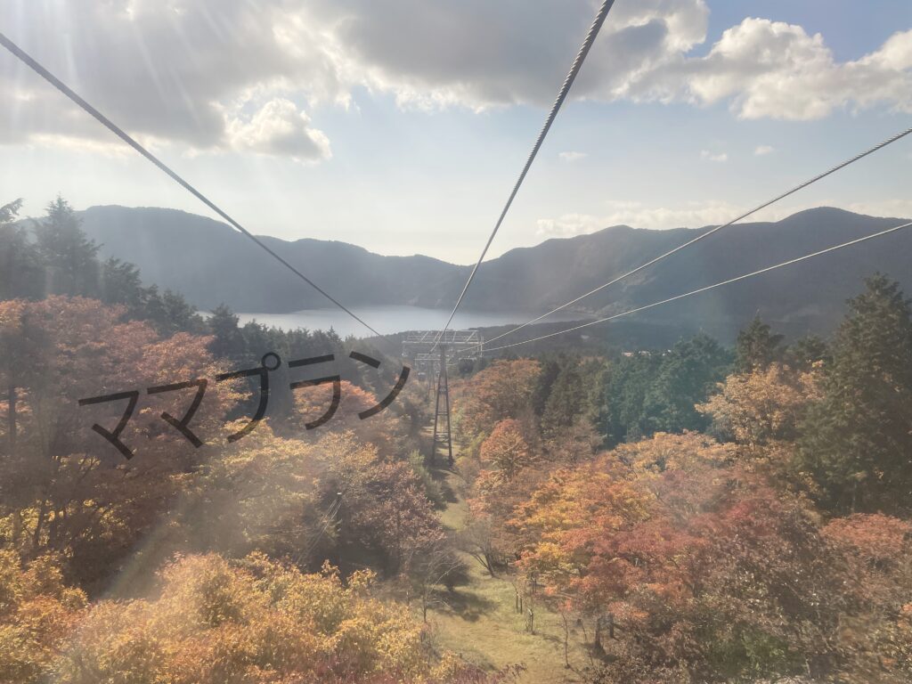 大涌谷までのロープウェイ