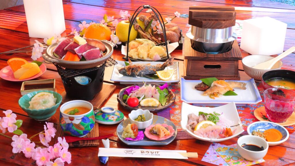 山と川を楽しむ一軒家　ひろしげ　お料理