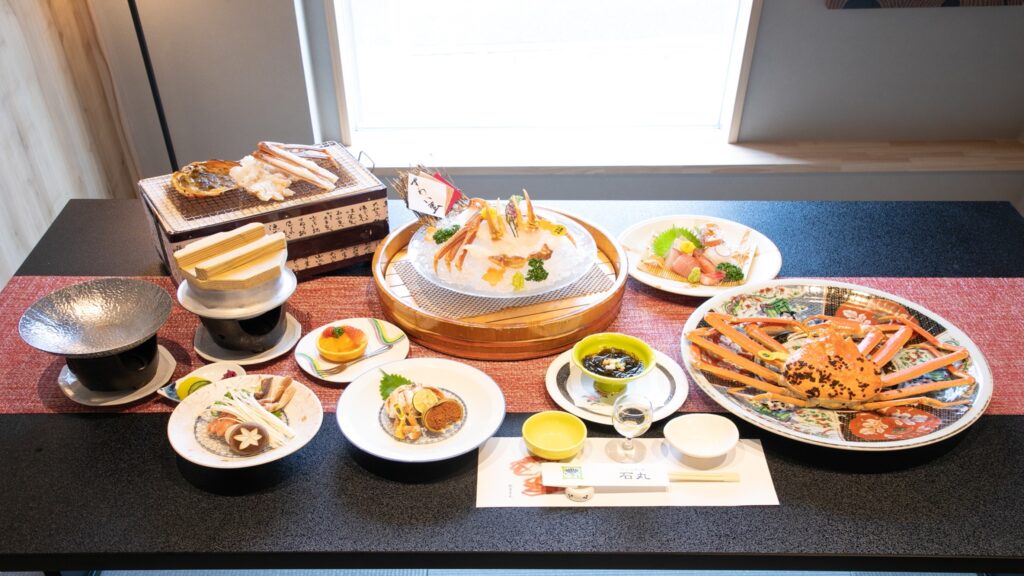 越前ガニと天然あわびの宿 ホテル割烹 石丸　料理　越前ガニ