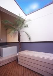 客室露天風呂　郷の宿　陶山