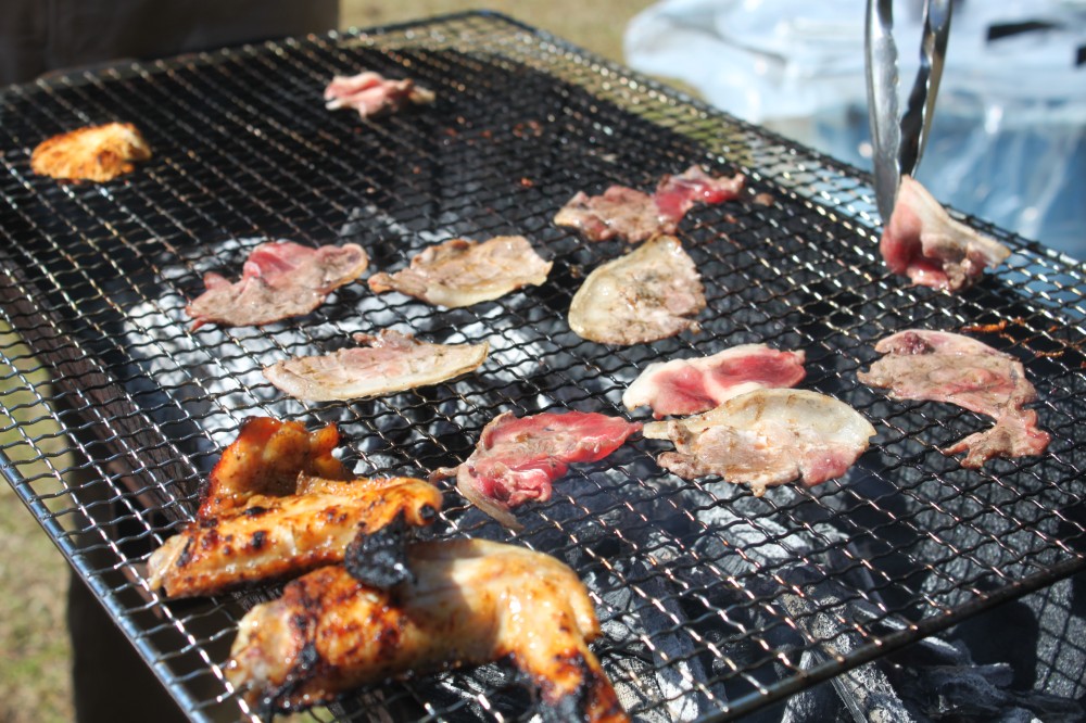 奥霧島 皇子原公園 キャンプ場　バーベキューの様子