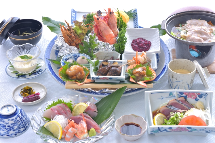 足摺サニーサイドホテル　夕食の1例