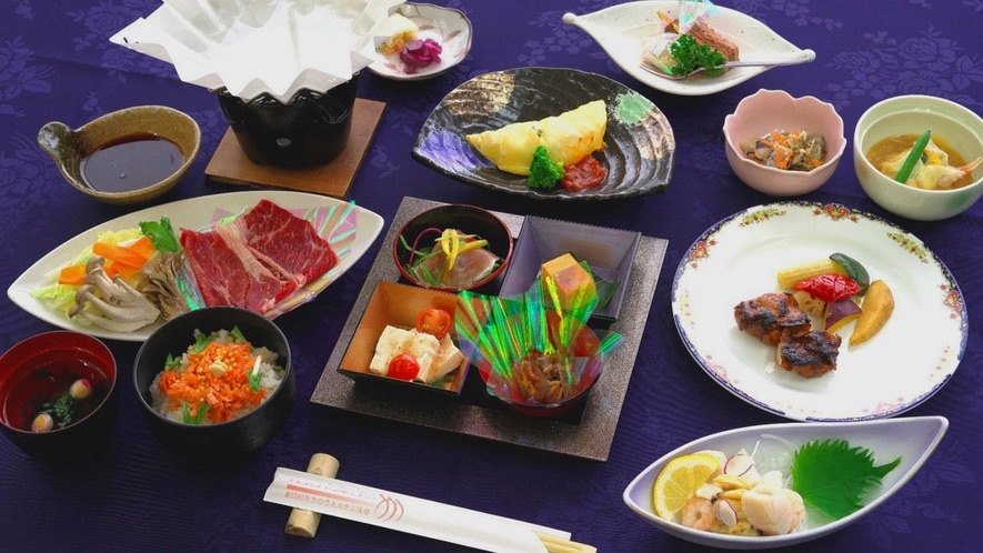 料理一例　たきのうえホテル渓谷