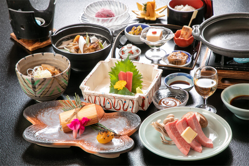 五感の湯　つるや　夕食の1例