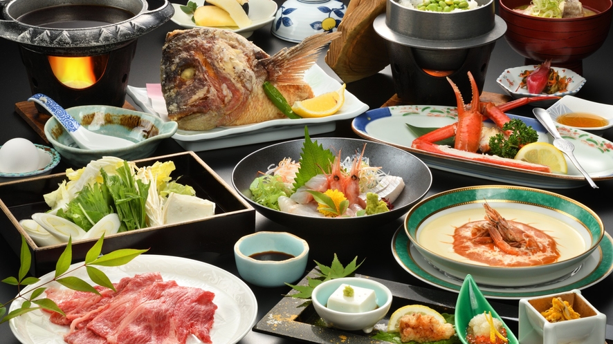 愉快亭　みやじま　夕食の1例