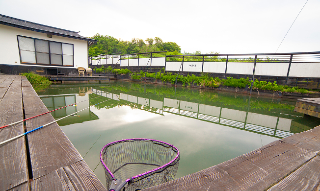 長者屋敷　鯉釣り場